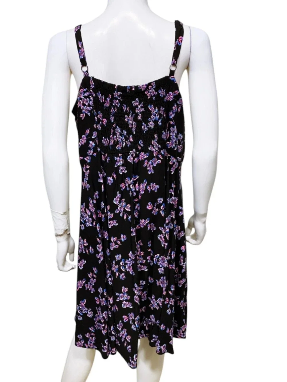 Torrid Dress Black Floral w/Straps Sleeveless Fairycore Plus Size Size 2x - Picture 3 of 9